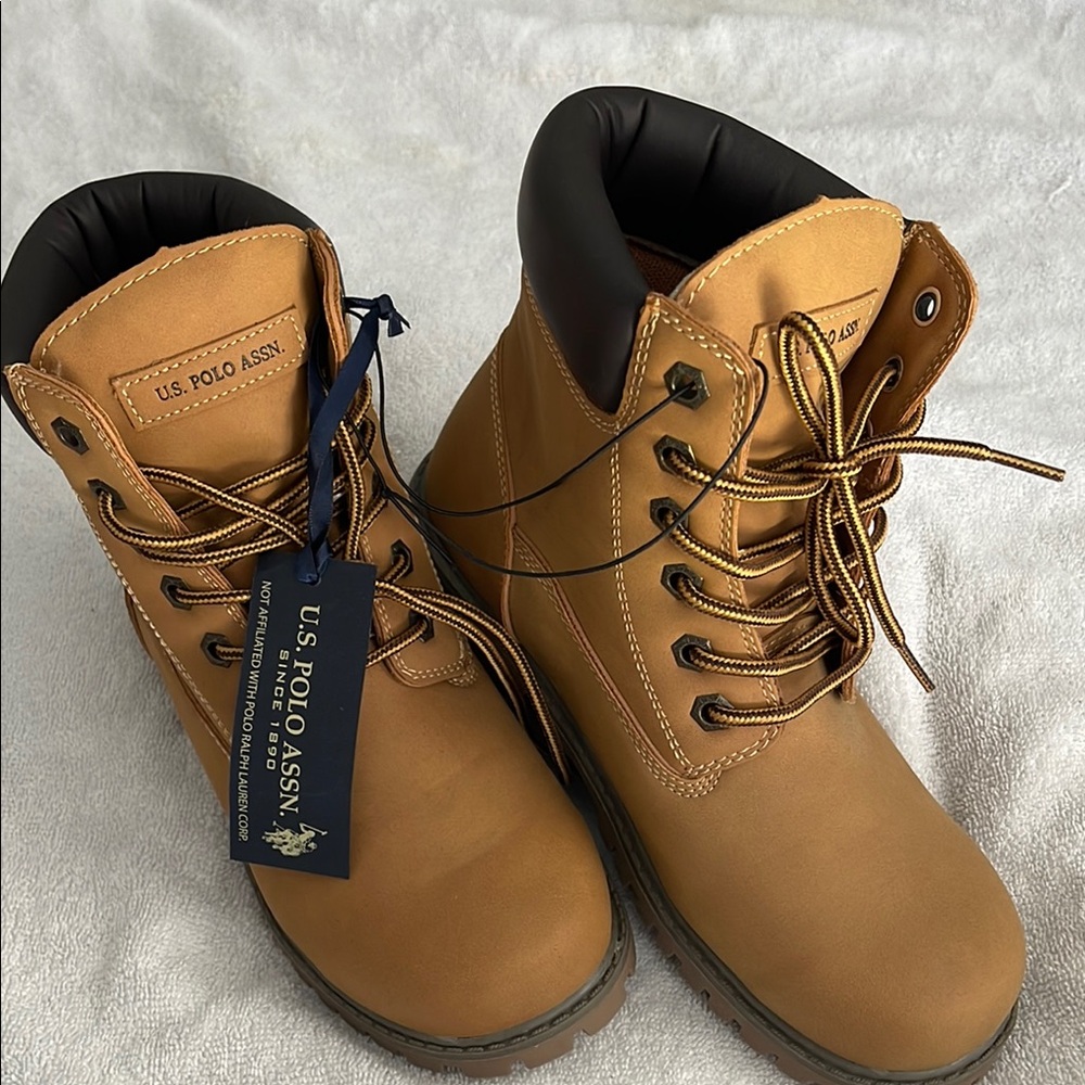 U.S. Polo Assn. Tan Boots with Rugged Design